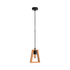 RONNY PENDANT 1xE27 BLACK/WOOD-955RONNY1 - ledmania.gr