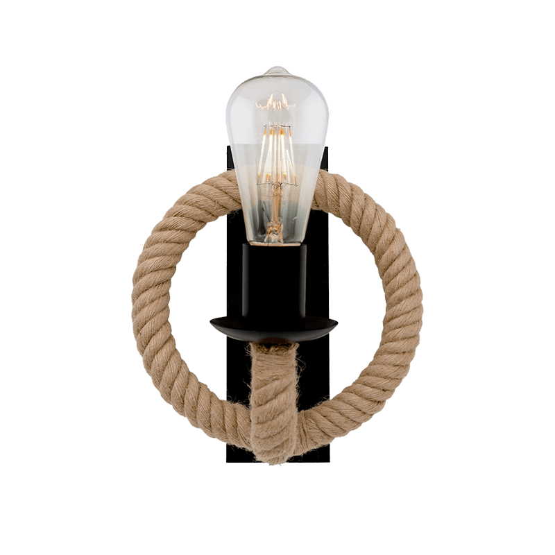ROPE ΑΠΛΙΚΑ 1XE27 ΜΑΥΡΟ - ledmania.gr