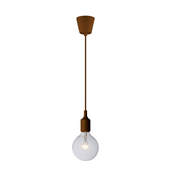 SAILOR-16 PENDANT SILICONE 1xE27 BROWN - ledmania.gr