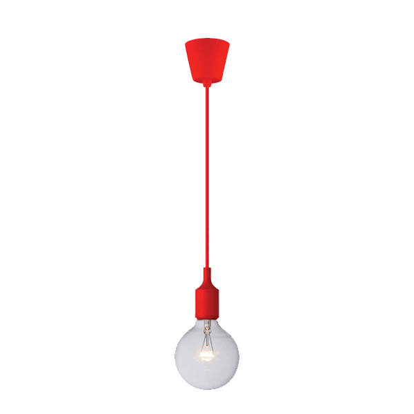 SAILOR-16 PENDANT SILICONE 1xE27 RED - ledmania.gr