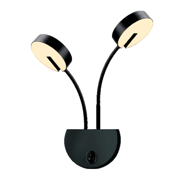 SENSO LED WALL LAMP 17W 3000K MATTE BLACK - ledmania.gr