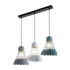SHUTTLE PENDANT 3xE27 WHITE/GREY/GREEN - ledmania.gr
