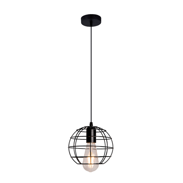 TARA PENDANT 1XE27 BLACK - ledmania.gr