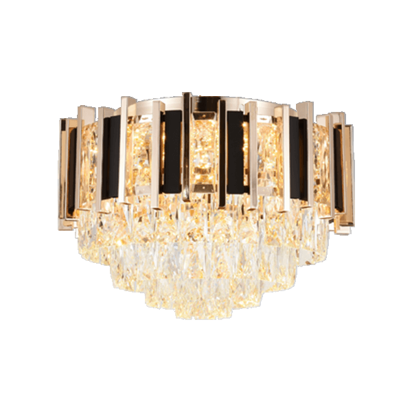 VICTORIA CEILING LAMP 6xE14 GOLD/BLACK - ledmania.gr
