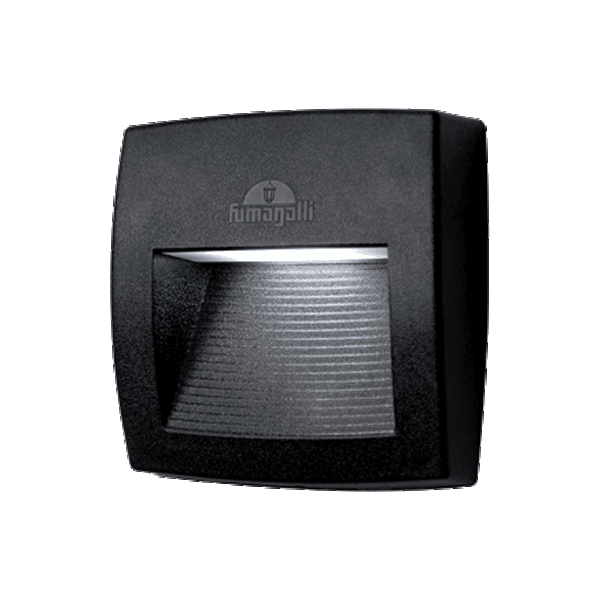 LORENZA 150 LED WALL LAMP 4W 4000K IP55 BLACK - ledmania.gr