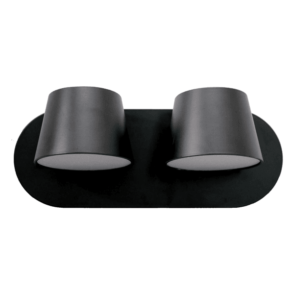MALIA DOUBLE LED CEILING LAMP 24W 4200K BLACK - ledmania.gr
