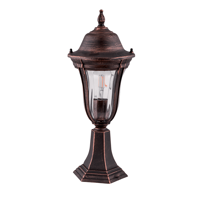 MARK ΦΑΝΑΡΙ ΣΤΑΝΤ 1XE27 ΜΑΥΡΟ-ΧΑΛΚΟΣ H490mm - ledmania.gr