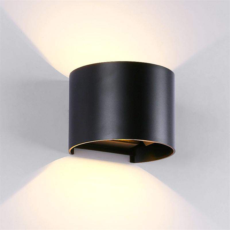 LED ΑΠΛΙΚΑ ΣΤΡΟΓΓΥΛΗ 2X5W 4000K IP54 ΜΑΥΡΗ - ledmania.gr