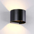 LED ΑΠΛΙΚΑ ΣΤΡΟΓΓΥΛΗ 2X5W 4000K IP54 ΜΑΥΡΗ - ledmania.gr