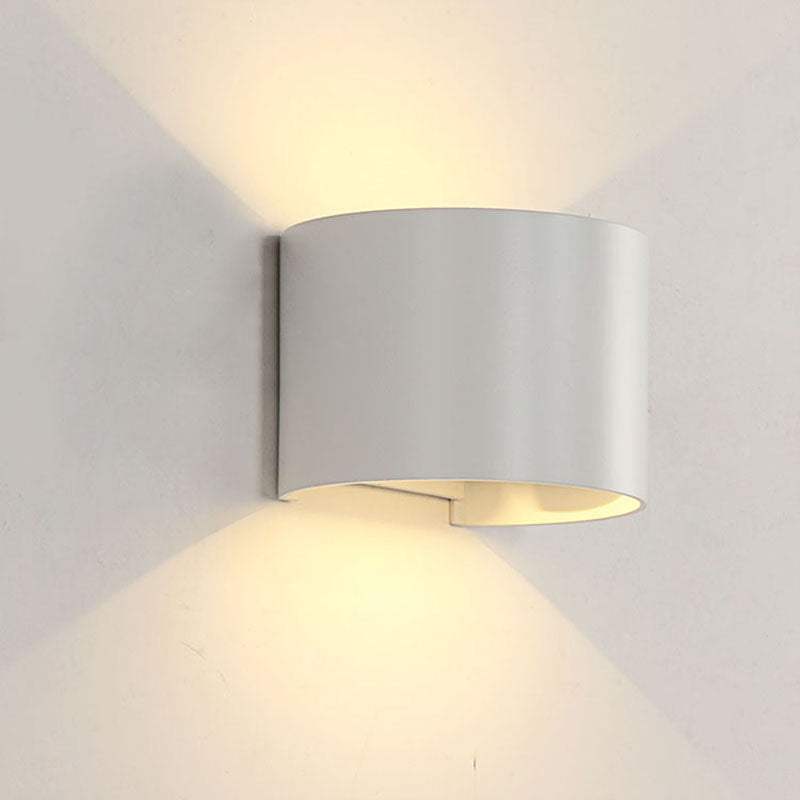 LED ΑΠΛΙΚΑ ΣΤΡΟΓΓΥΛΗ 2X5W 4000K IP54 ΛΕΥΚΗ - ledmania.gr