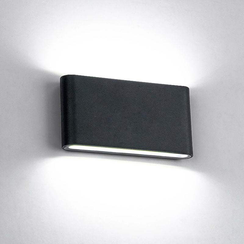 LED ΑΠΛΙΚΑ ΣΤΡΟΓΓΥΛΕΜΕΝΗ 2X6W 4000K IP65 ΜΑΥΡΗ - ledmania.gr
