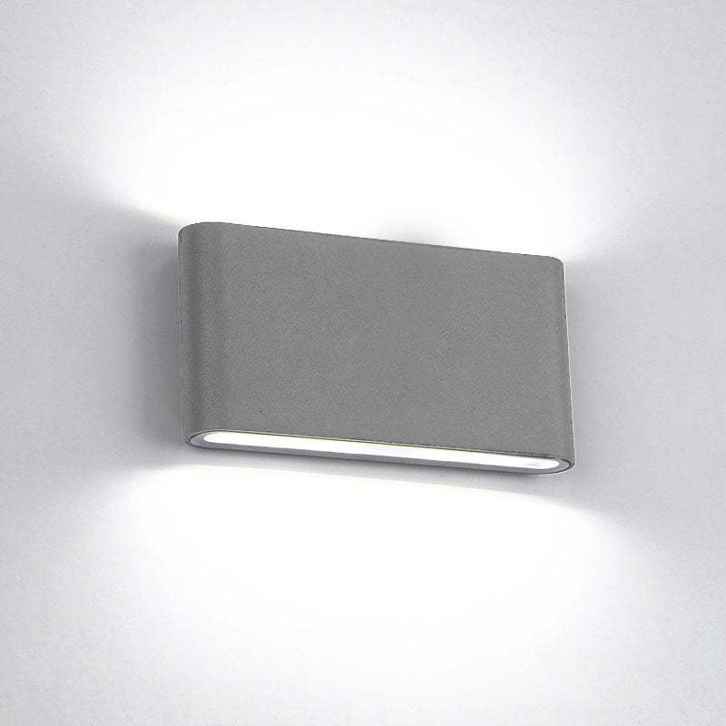 LED ΑΠΛΙΚΑ ΣΤΡΟΓΓΥΛΕΜΕΝΗ 2X6W 4000K IP65 ΓΚΡΙ - ledmania.gr
