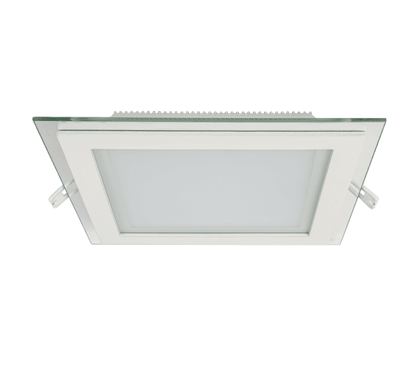LED ΠΑΝΕΛ ΟΡΘΟΓΩΝΙΟ ΜΕ ΓΥΑΛΙ 18W 3000К Ф200MM - ledmania.gr
