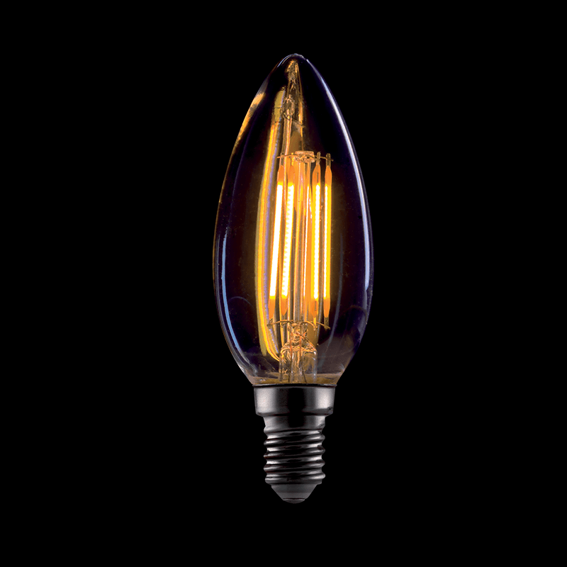 LED ΛΑΜΠΑ VINTAGE ΝΤΙΜΑΡΙΖΟΜΕΝΗ C37-4W E14 2800-3200K - ledmania.gr