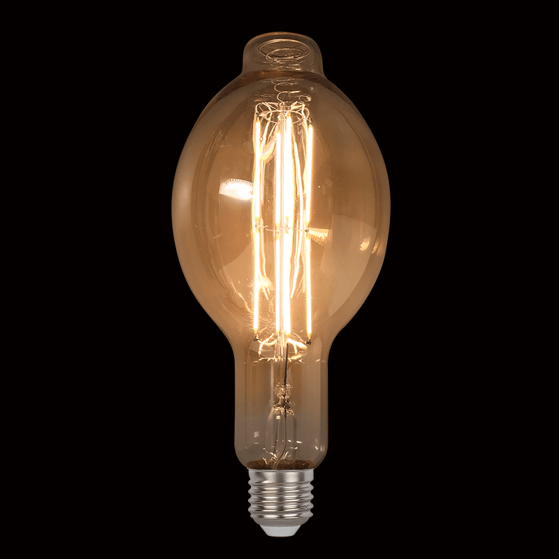 LED ΛΑΜΠΑ VINTAGE ΝΤΙΜΑΡΙΖΟΜΕΝΗ 8W E27 D120 2800-3200K ΜΕΛΙ - ledmania.gr