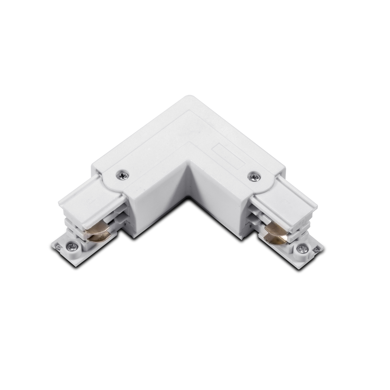 WHITE 90° CORNER SUPPLY 4 WIRES LEFT - ledmania.gr