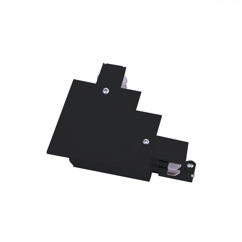 BLACK 90º CONNECTOR FOR 4 WIRE RECESSED - ledmania.gr
