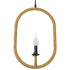 GloboStar® MIERES 10001142 Vintage Κρεμαστό Φωτιστικό Οροφής Μονόφωτο Μαύρο Μεταλλικό με Μπεζ Σχοινί Μ35 x Π10 x Υ53cm - ledmania.gr