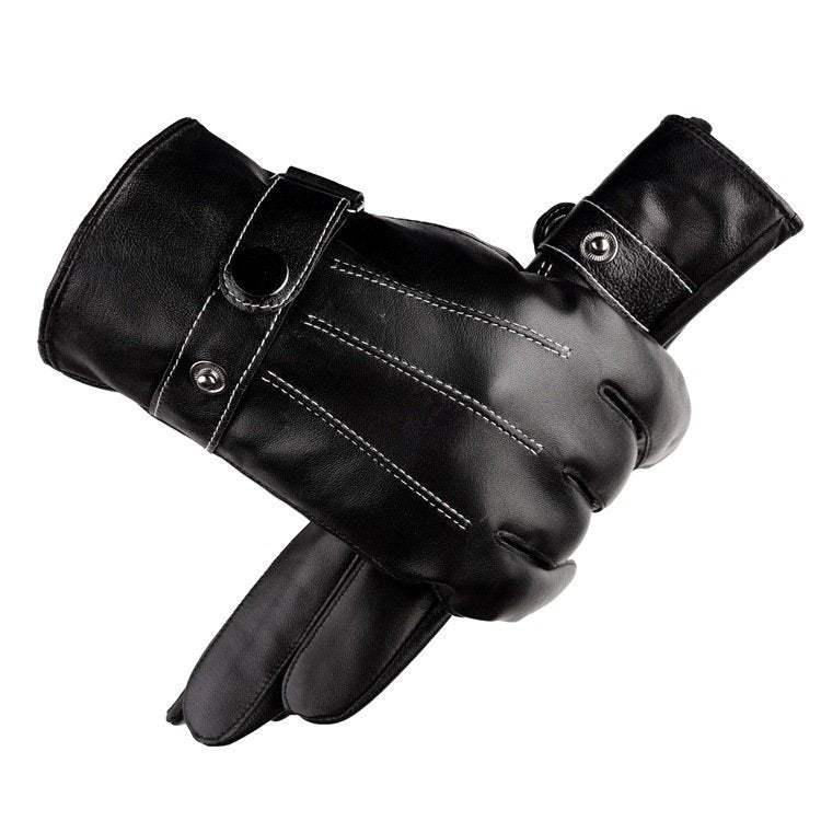 MENS WINTER GLOVES FOR A TOUCHSCREEN SMARTPHONE BLACK - ledmania.gr
