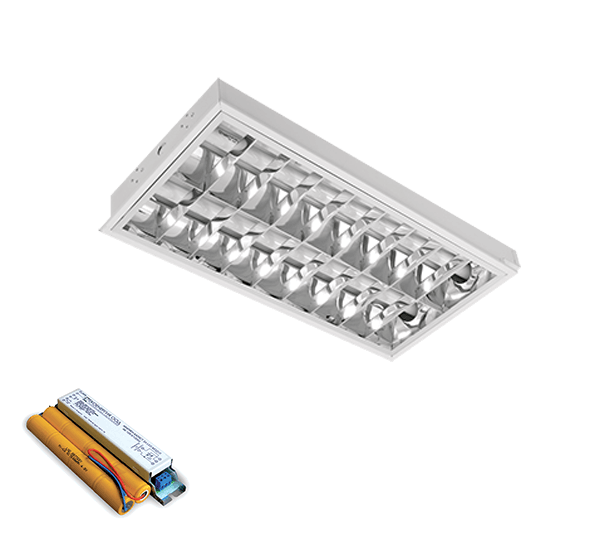 LENA-V ΜΕ LED (600MM) 2X9W 4000K ΧΩΝΕΥΤΟ 595X295mm ΜΕ ΜΠΛΟΚ - ledmania.gr
