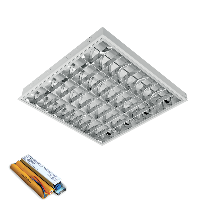 LENA-V ΜΕ LED (600MM) 4X9W 6400K ΧΩΝΕΥΤΟ 595X595mm ΜΕ ΜΠΛΟΚ - ledmania.gr