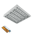 LENA-V ΜΕ LED (600MM) 4X9W 6400K ΧΩΝΕΥΤΟ 595X595mm ΜΕ ΜΠΛΟΚ - ledmania.gr