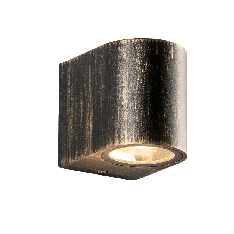 ^GU10 WALL LUMINAIRE 230V AC GOLDEN BLACK IP54 MAX.35W - ledmania.gr