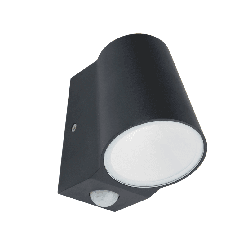 ^LED COB WALL SENSOR LUMINAIRE 6W 400LM 100° 230V AC 3.000K DARK GREY CRI80 IP54 30.000HRS - ledmania.gr
