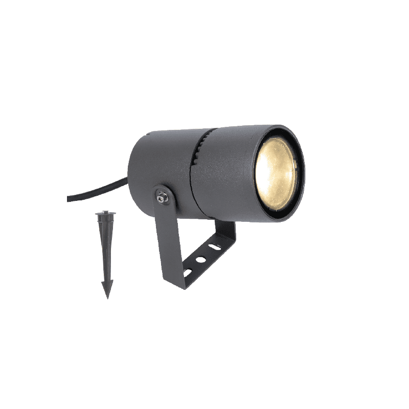 ^LED COB SPOT LUMINAIRE 9W 300LM 15-50° 230V AC 3.000K DARK GREY CRI80 IP65 30.000HRS - ledmania.gr