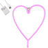 GloboStar® 78593 Φωτιστικό Ταμπέλα Φωτεινή Επιγραφή NEON LED Σήμανσης HEART LINE 5W με Καλώδιο Τροφοδοσίας USB - Μπαταρίας 3xAAA (Δεν Περιλαμβάνονται) - Ροζ - ledmania.gr