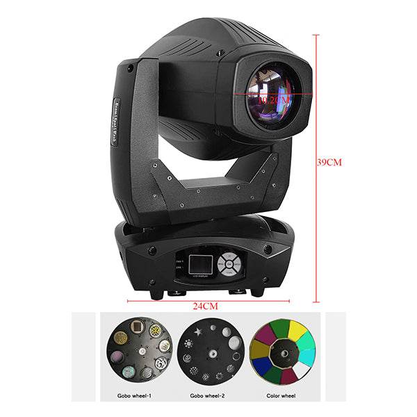 Κινούμενη Ρομποτική Κεφαλή Cyclop PRO 4in1 BEAM - WASH - SPOT - ZOOM 7°-21° 1*200 Watt White 7500K OSRAM LED RGBW 230V DMX512 GloboStar 51154 - ledmania.gr