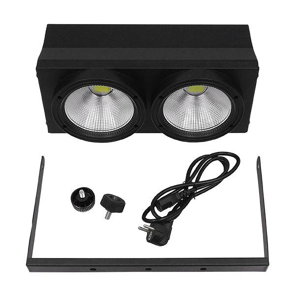 Προβολέας LED COB DMX512 Strobe Blinder Matrix Light 200 Watt (2x100w) Ψυχρό Λευκό 6000k GloboStar 51162 - ledmania.gr