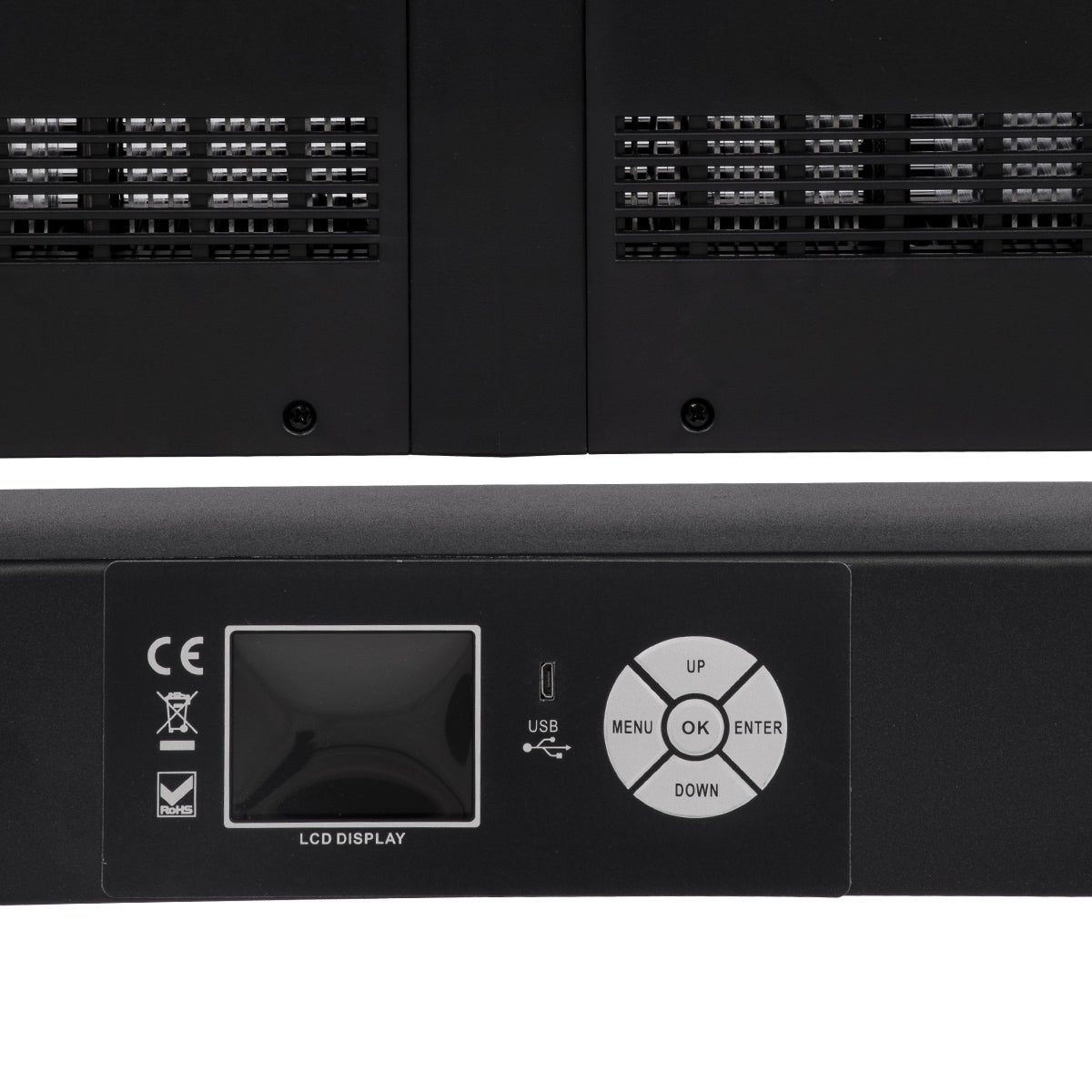 GloboStar® 51168 SPHINX Επαγγελματική Κινούμενη Μπάρα Φωτισμού DIGITAL MATRIX PIXEL LED 480W AC 230V 4IN1 BEAM - WASH - SPOT - ZOOM 5° - 35° OSRAM LED RGBW - Μαύρο - L102 x W10 x H16.5cm - ledmania.gr