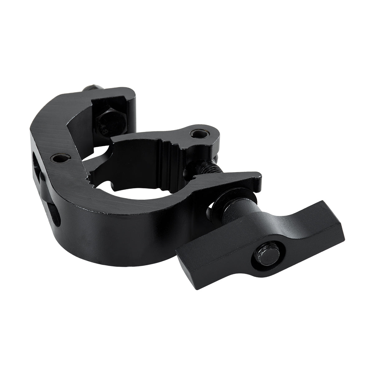 GloboStar® CLAMPS 51181 Επαγγελματικός Γάντζος Hook Αλουμινίου Ύψηλης Αντοχής για Κρέμαση, Στήριξη & Τοποθέτηση Προϊόντων Stage σε Τράσες - Μ17 x Π12 x Υ3cm - Μαύρο - ledmania.gr