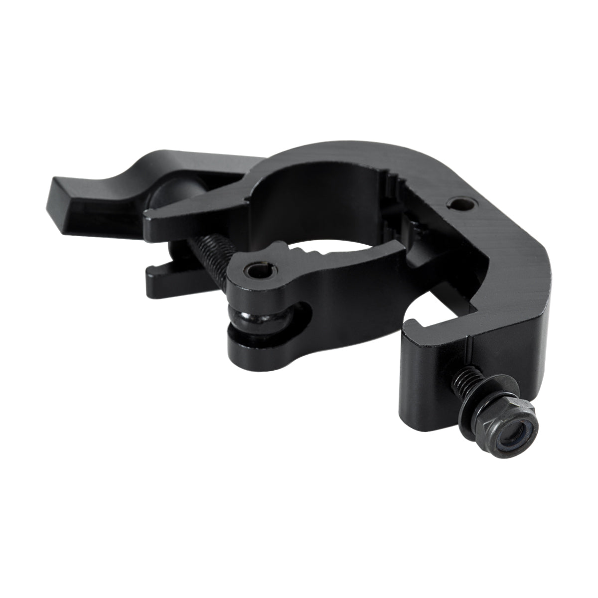 GloboStar® CLAMPS 51181 Επαγγελματικός Γάντζος Hook Αλουμινίου Ύψηλης Αντοχής για Κρέμαση, Στήριξη & Τοποθέτηση Προϊόντων Stage σε Τράσες - Μ17 x Π12 x Υ3cm - Μαύρο - ledmania.gr