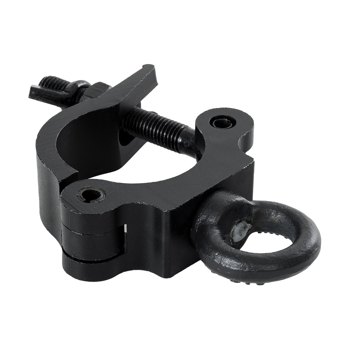 GloboStar® CLAMPS 51182 Επαγγελματικός Γάντζος Hook Αλουμινίου Ύψηλης Αντοχής για Κρέμαση, Στήριξη & Τοποθέτηση Προϊόντων Stage σε Τράσες - Μ16 x Π12 x Υ3cm - Μαύρο - ledmania.gr