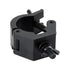 GloboStar® CLAMPS 51183 Επαγγελματικός Γάντζος Hook Αλουμινίου Ύψηλης Αντοχής για Κρέμαση, Στήριξη & Τοποθέτηση Προϊόντων Stage σε Τράσες - Μ8 x Π5.5 x Υ3cm - Μαύρο - ledmania.gr