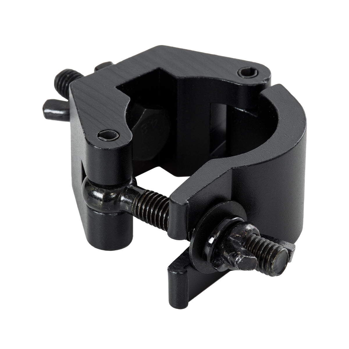 GloboStar® CLAMPS 51183 Επαγγελματικός Γάντζος Hook Αλουμινίου Ύψηλης Αντοχής για Κρέμαση, Στήριξη & Τοποθέτηση Προϊόντων Stage σε Τράσες - Μ8 x Π5.5 x Υ3cm - Μαύρο - ledmania.gr