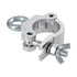 GloboStar® CLAMPS 51186 Επαγγελματικός Γάντζος Hook Αλουμινίου Ύψηλης Αντοχής για Κρέμαση, Στήριξη & Τοποθέτηση Προϊόντων Stage σε Τράσες - Μ16 x Π12 x Υ3cm - Χρώμιο - ledmania.gr