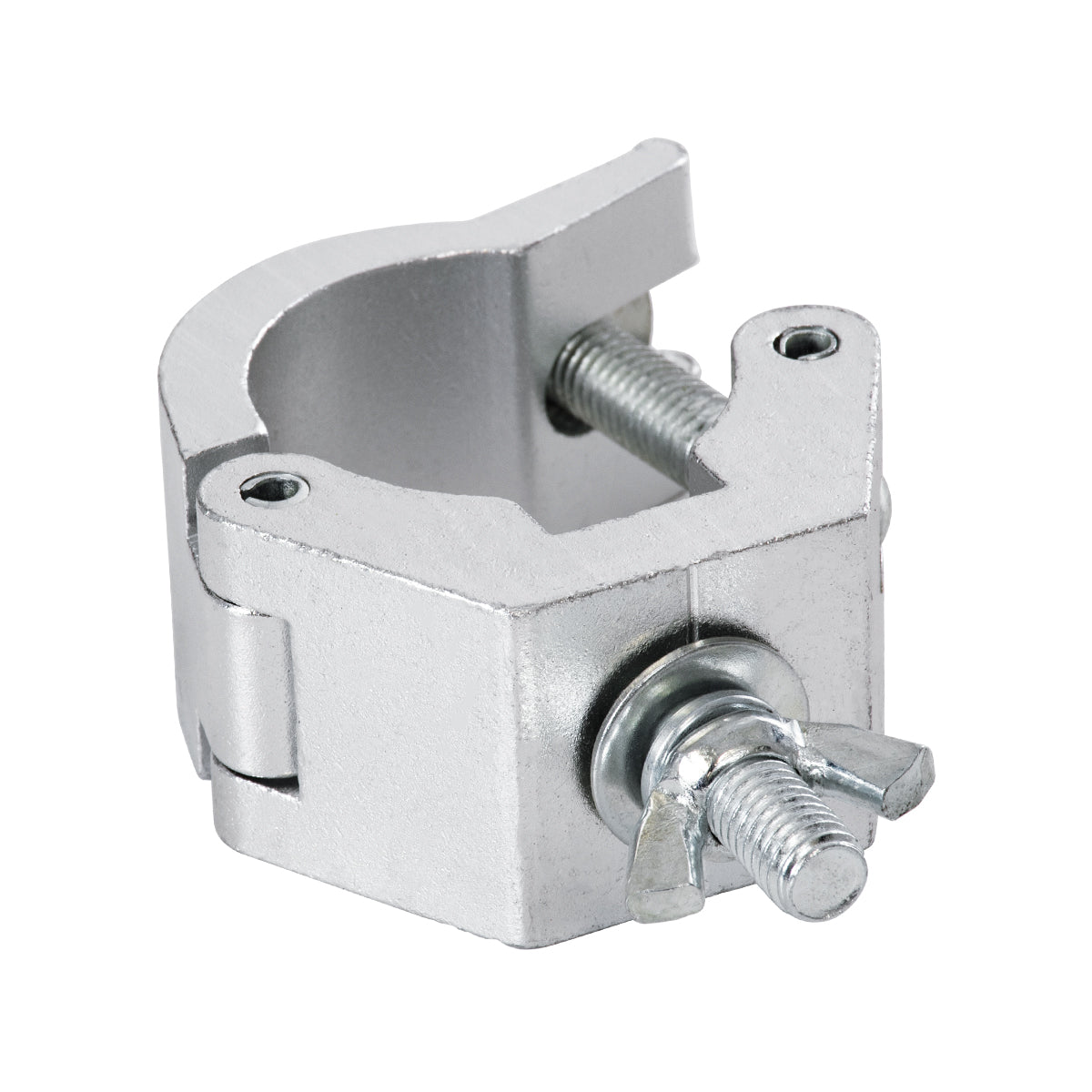 GloboStar® CLAMPS 51187 Επαγγελματικός Γάντζος Hook Αλουμινίου Ύψηλης Αντοχής για Κρέμαση, Στήριξη & Τοποθέτηση Προϊόντων Stage σε Τράσες - Μ8 x Π5.5 x Υ3cm - Χρώμιο - ledmania.gr