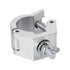 GloboStar® CLAMPS 51187 Επαγγελματικός Γάντζος Hook Αλουμινίου Ύψηλης Αντοχής για Κρέμαση, Στήριξη & Τοποθέτηση Προϊόντων Stage σε Τράσες - Μ8 x Π5.5 x Υ3cm - Χρώμιο - ledmania.gr