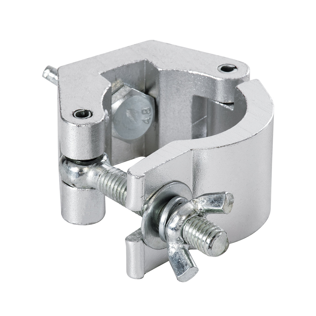 GloboStar® CLAMPS 51187 Επαγγελματικός Γάντζος Hook Αλουμινίου Ύψηλης Αντοχής για Κρέμαση, Στήριξη & Τοποθέτηση Προϊόντων Stage σε Τράσες - Μ8 x Π5.5 x Υ3cm - Χρώμιο - ledmania.gr