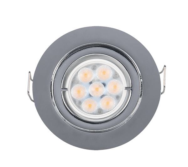 LED ΣΠΟΤ ΜΕΤΑΛΛΙΚΟ ΣΤΡΟΓΓΥΛΟ HIGH POWER 6W 4000-4300K ΝΙΚΕΛ ΜΑΤ - ledmania.gr