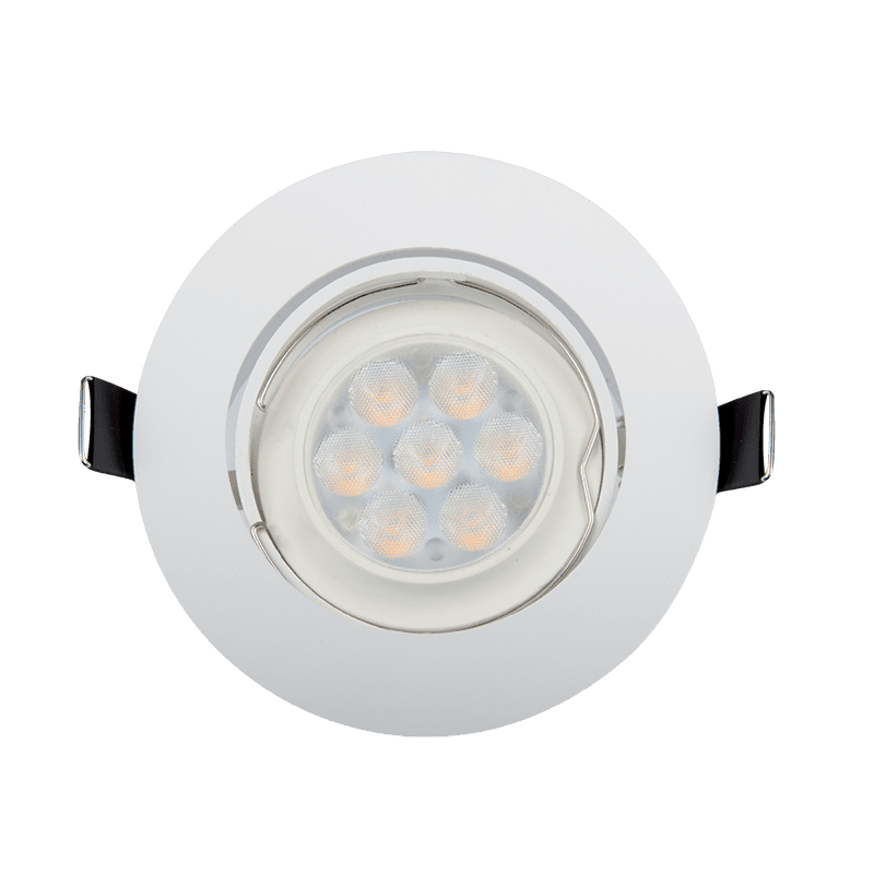 LED ΣΠΟΤ ΠΛΑΣΤΙΚΟ ΣΤΡΟΓΓΥΛΟ HIGH POWER 6W 2700-3000K ΛΕΥΚΟ - ledmania.gr