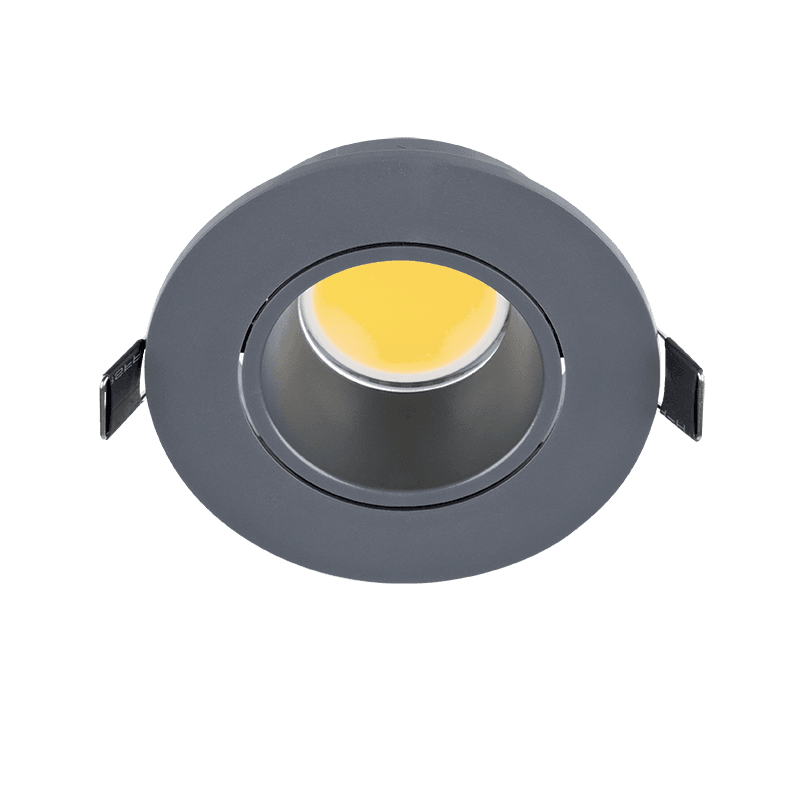 LED ΣΠΟΤ ΠΛΑΣΤΙΚΟ ΣΤΡΟΓΓΥΛΟ COB 7W 2700-3000K ΓΡΑΦΙΤΗΣ - ledmania.gr