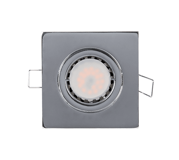 LED ΣΠΟΤ ΜΕΤΑΛΛΙΚΟ ΤΕΤΡΑΓΩΝΟ PAR 16 5.5W 2700-3000K ΧΡΩΜΙΟ - ledmania.gr