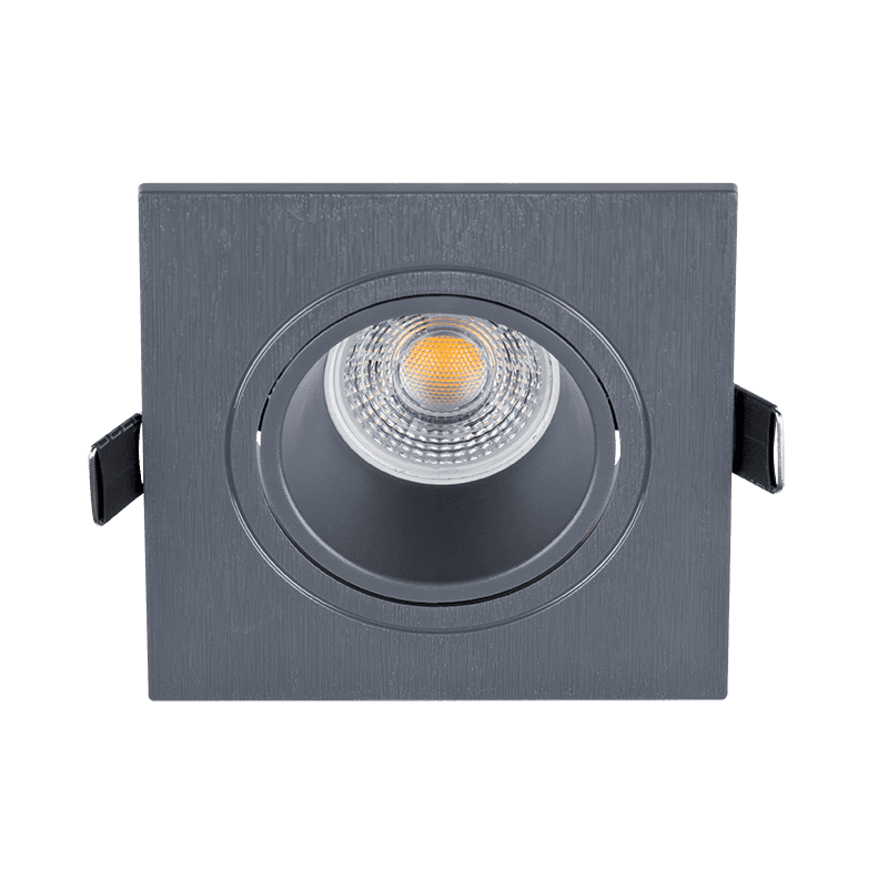 LED ΣΠΟΤ ΠΛΑΣΤΙΚΟ ΤΕΤΡΑΓΩΝΟ PAR 16 COB 7W 4000-4300K ΓΡΑΦΙΤΗΣ - ledmania.gr