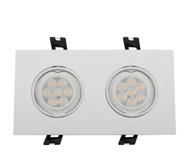 LED ΣΠΟΤ ΠΛΑΣΤΙΚΟ ΟΡΘΟΓΩΝΙΟ HIGH POWER 2X6W 2700-3000K ΛΕΥΚΟ - ledmania.gr