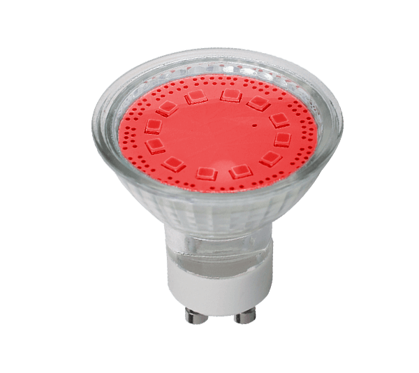 LED ΛΑΜΠΤΗΡΑΣ SMD2835 3W GU10 230V 3000K ΚΟΚΚΙΝΟ - ledmania.gr