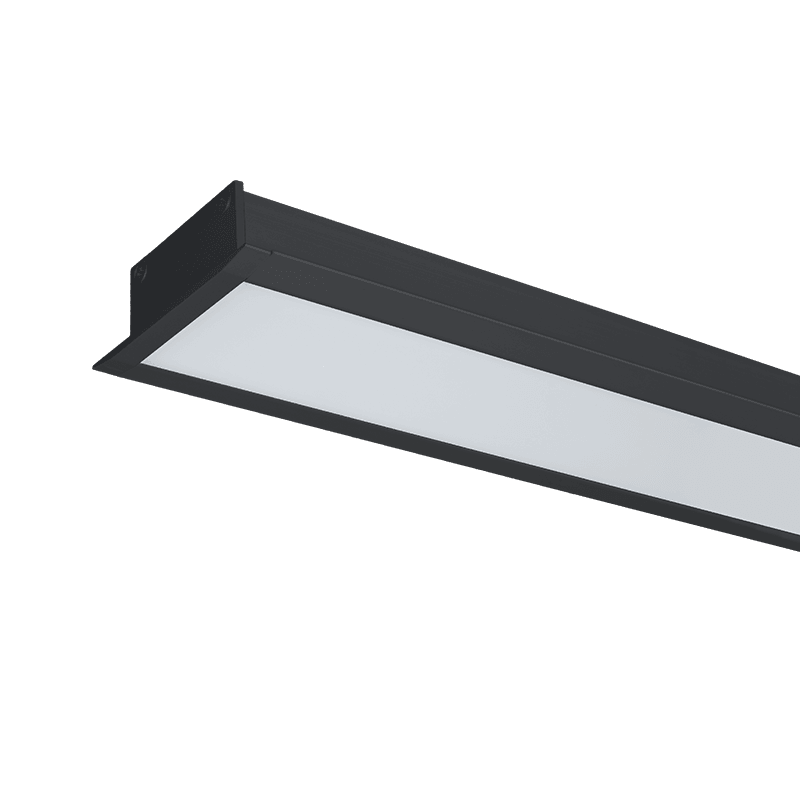 LED ΠΡΟΦΙΛ ΧΩΝΕΥΤΟ S48 24W 6500K 1200MM ΜΑΥΡΟ - ledmania.gr